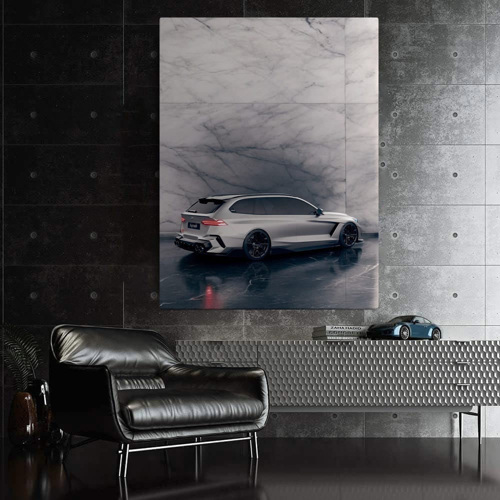 2025 BMW M5 on Marble Backdrop: Power Meets Elegance