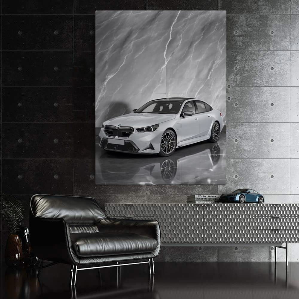 2025 BMW M5 on Marble Backdrop - Luxury and Power Unleashed