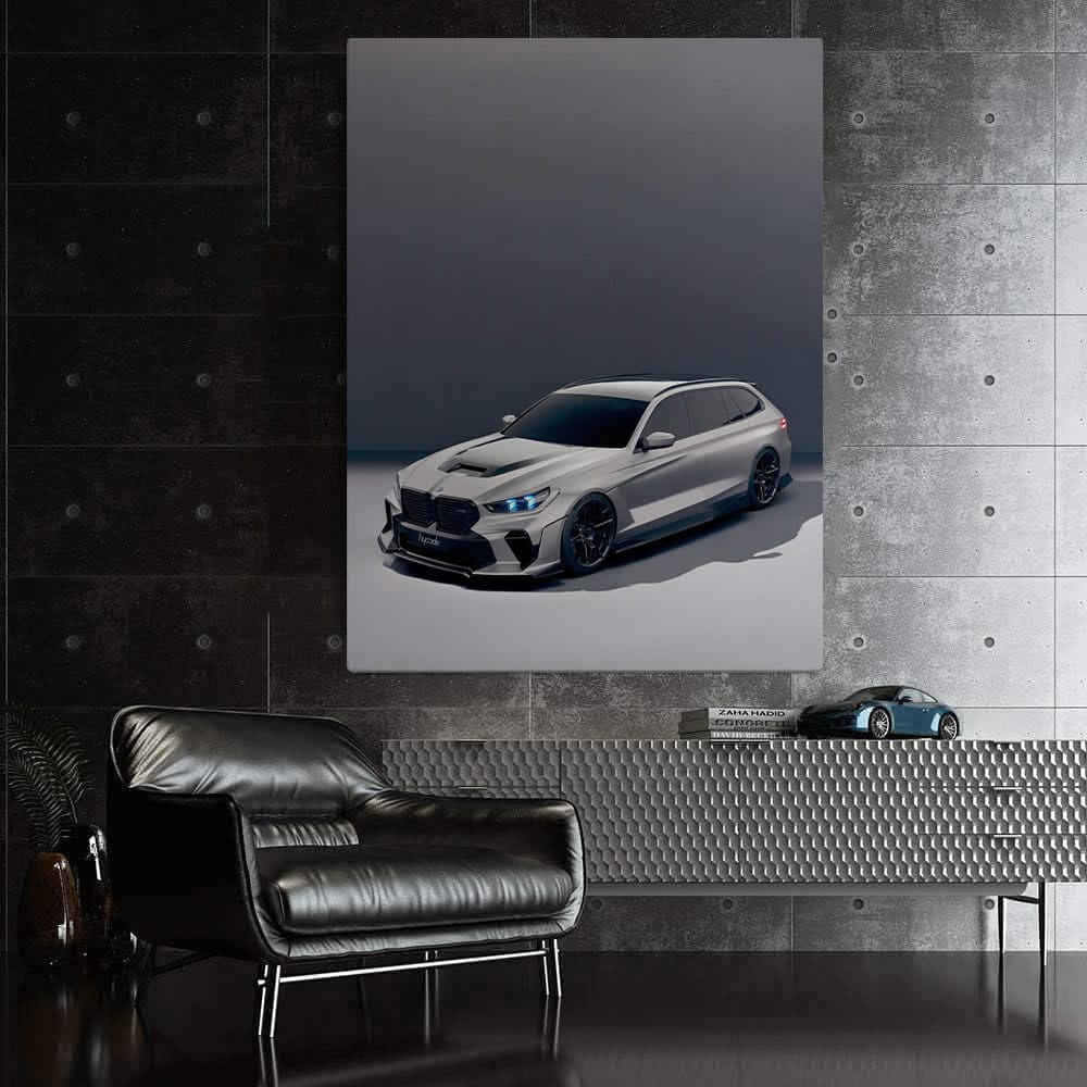 2025 BMW M5 Against Gray Backdrop - Power Meets Elegance