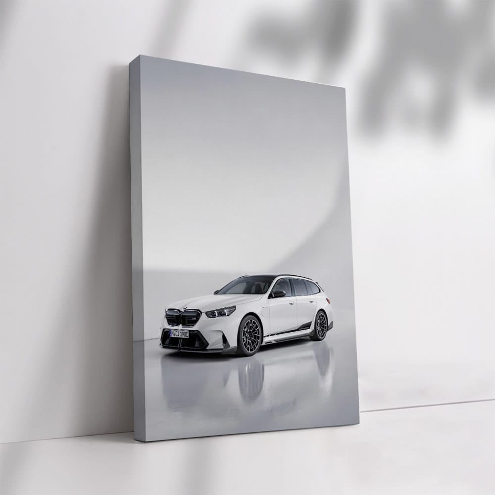 2025 BMW M5 Resting by White Wall - Power Meets Elegance