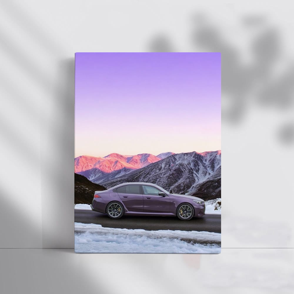 Purple 2025 BMW M5 with Majestic Mountains - Power Redefined