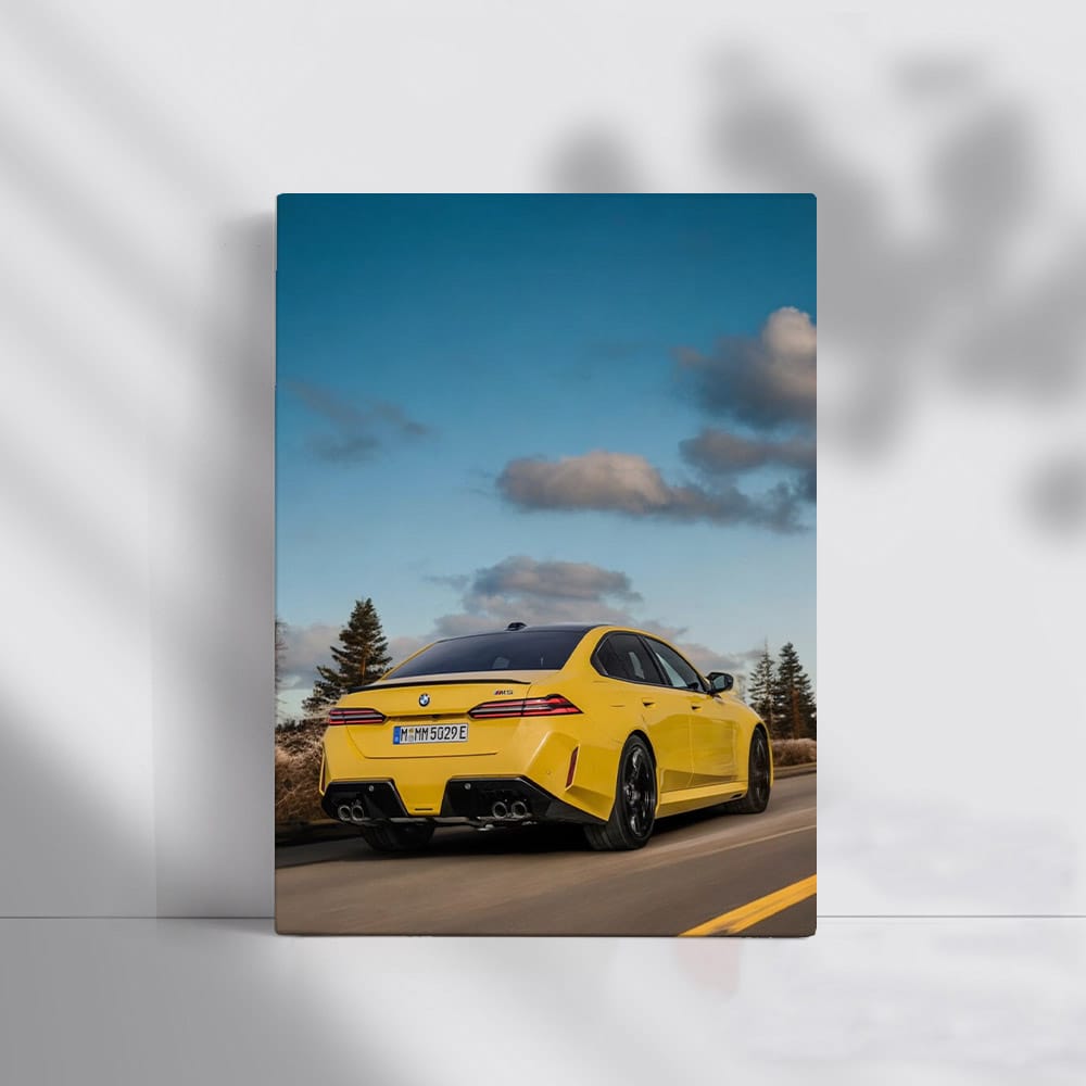 2025 Yellow BMW M5 in Clear Weather - Performance Redefined