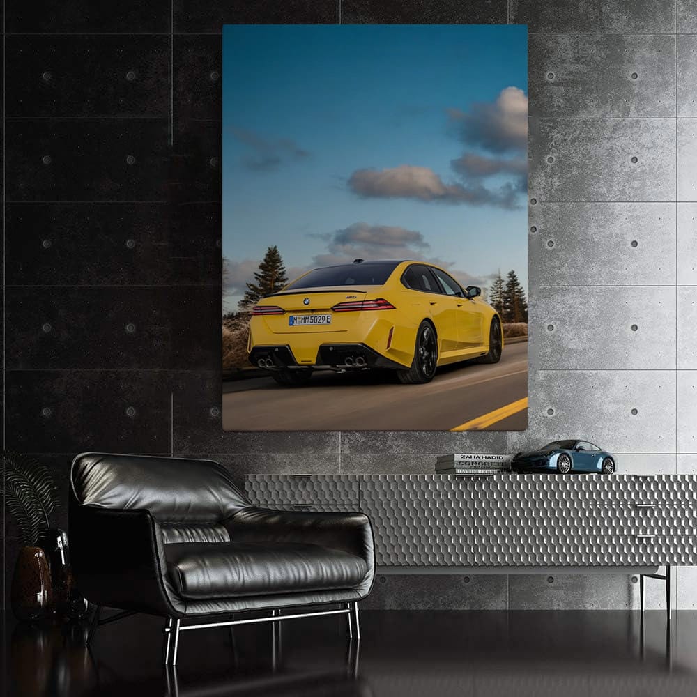 2025 Yellow BMW M5 in Clear Weather - Performance Redefined