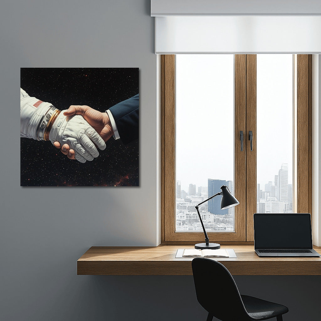 Space Union: Handshake of Galaxies