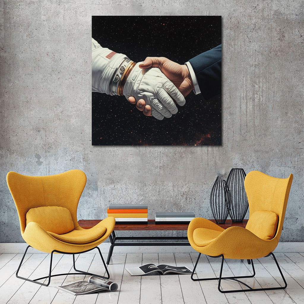 Space Union: Handshake of Galaxies