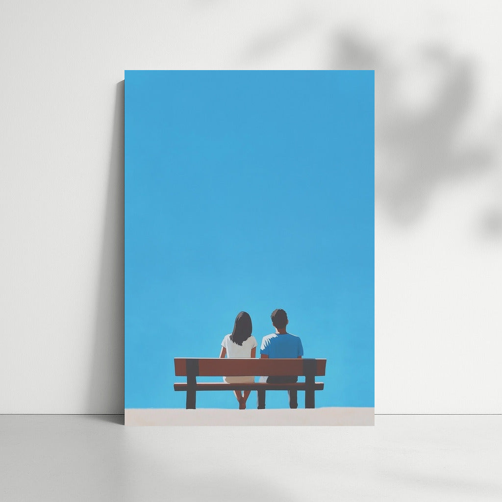 Bench under the heavenly symphony