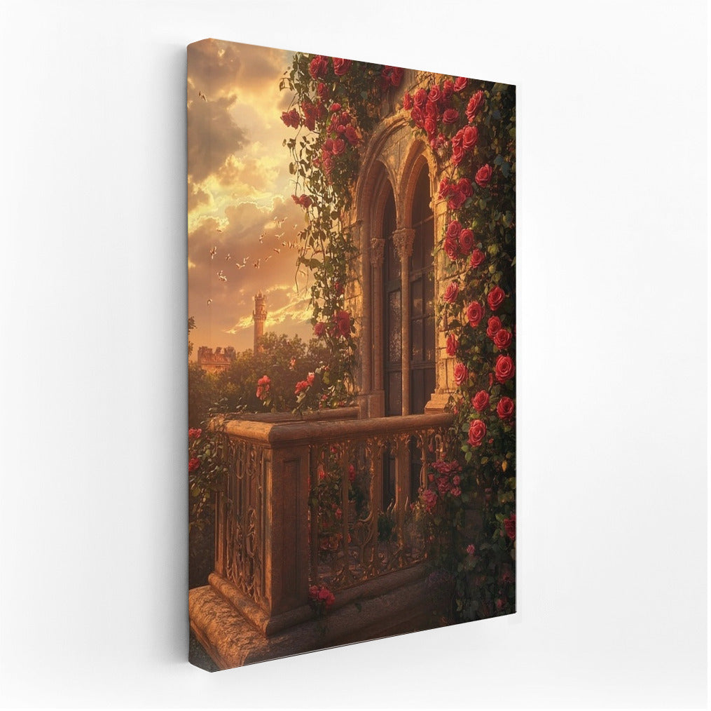 Roses in the Sunset's Embrace