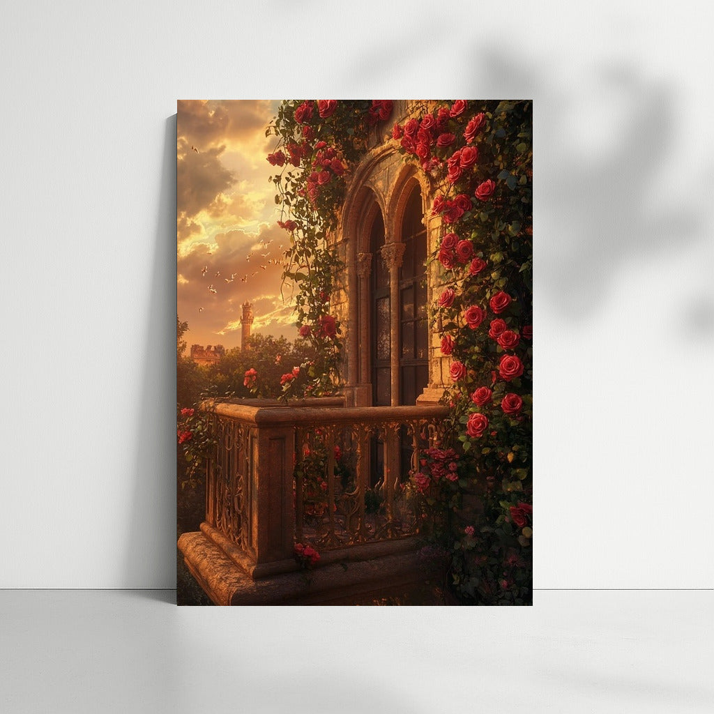 Roses in the Sunset's Embrace