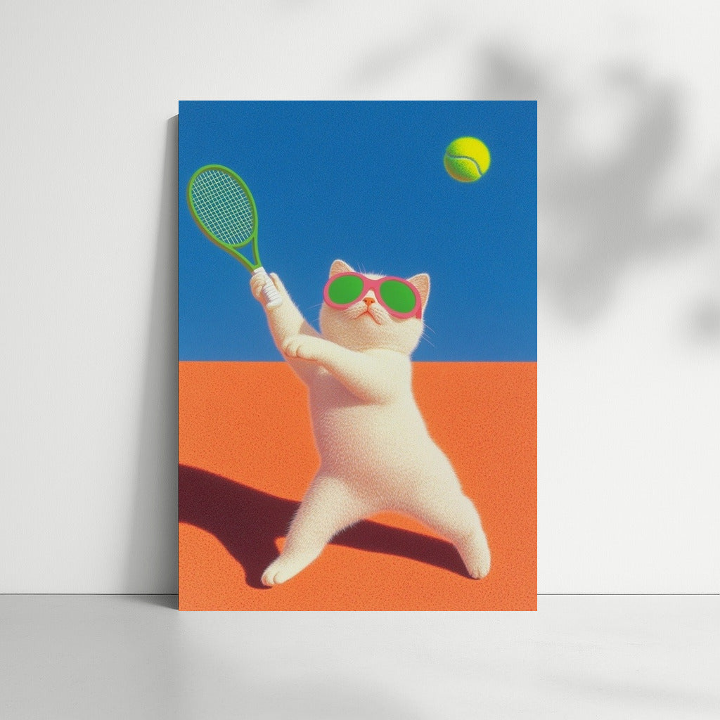 Tennis Master with Mustache Glasses