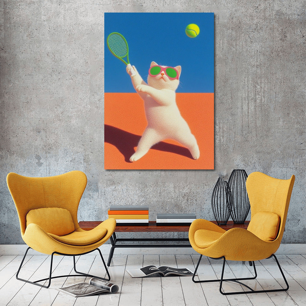 Tennis Master with Mustache Glasses
