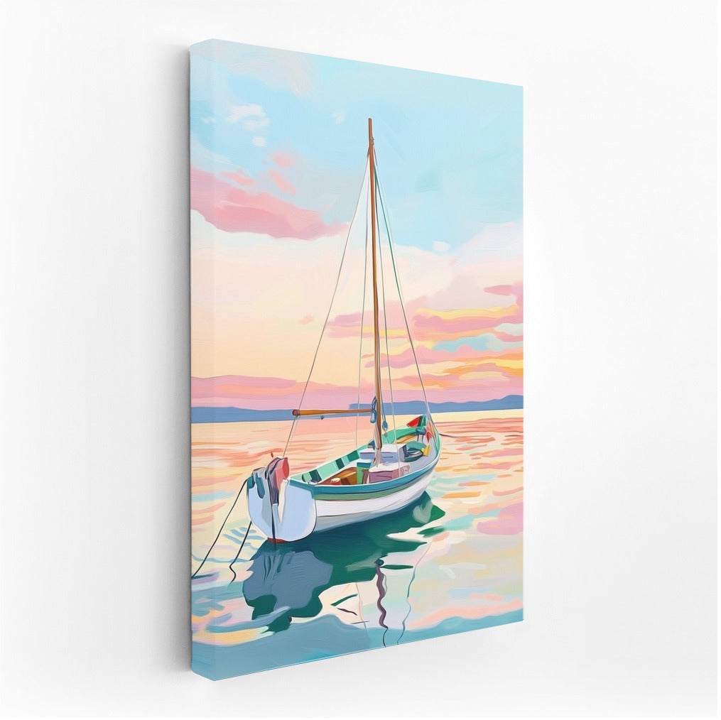Sunset Sailboat: Harmony of Wind and Light