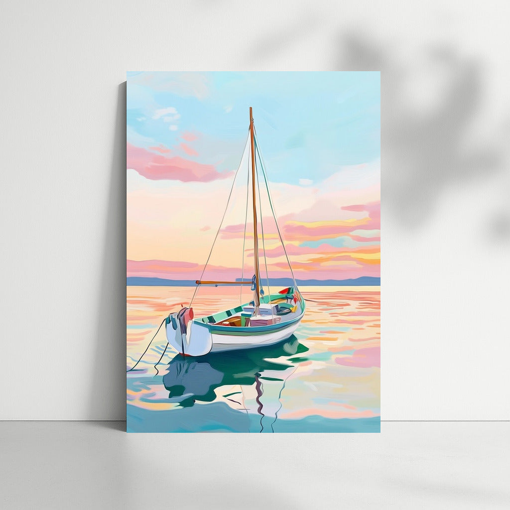 Sunset Sailboat: Harmony of Wind and Light