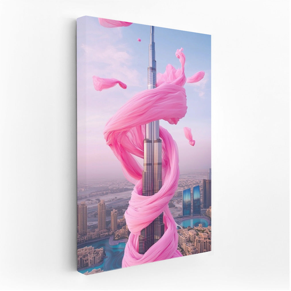 Pink Trail Over the Tower