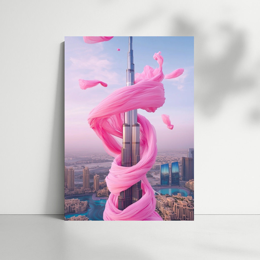 Pink Trail Over the Tower