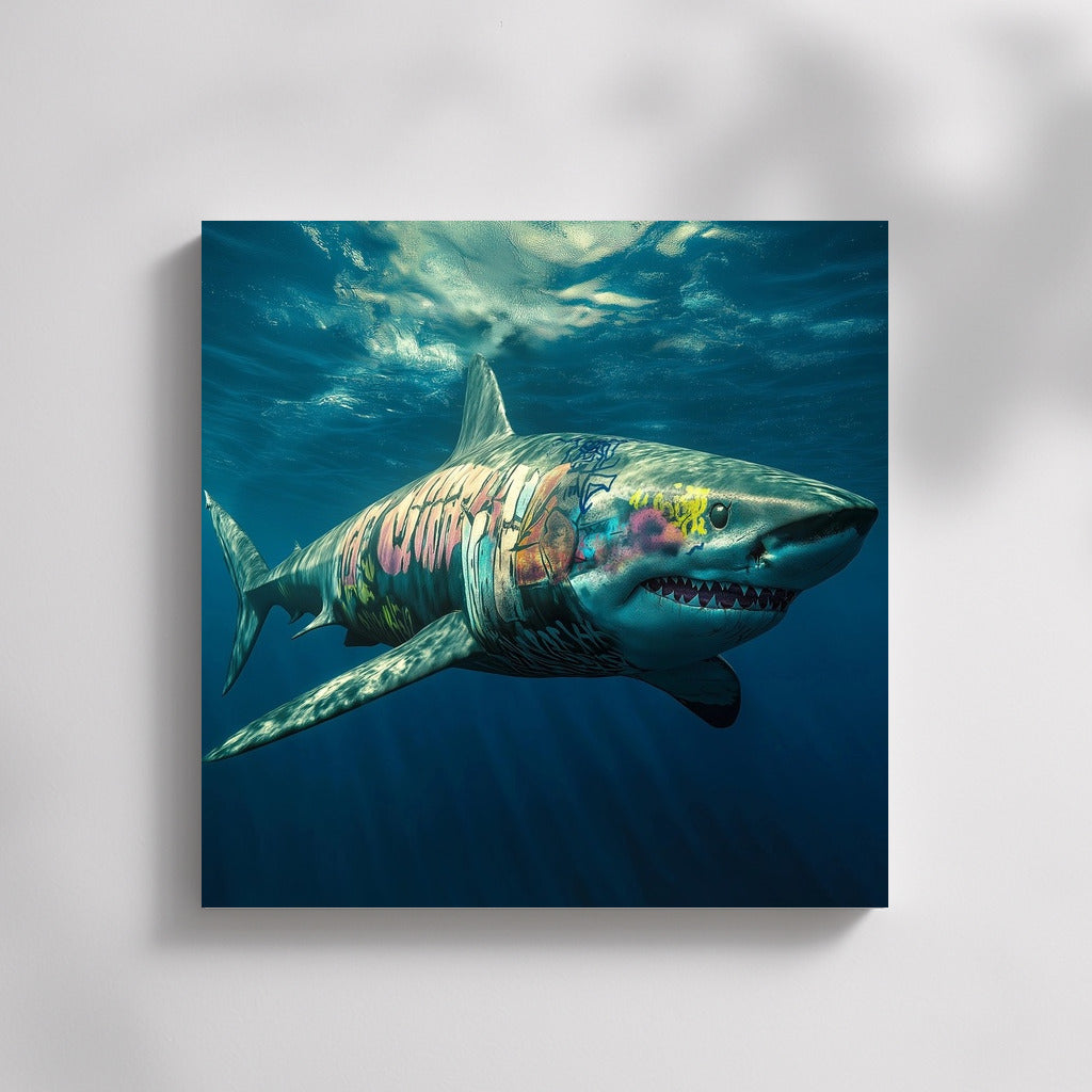 Underwater Hooligan: Shark in Flowers