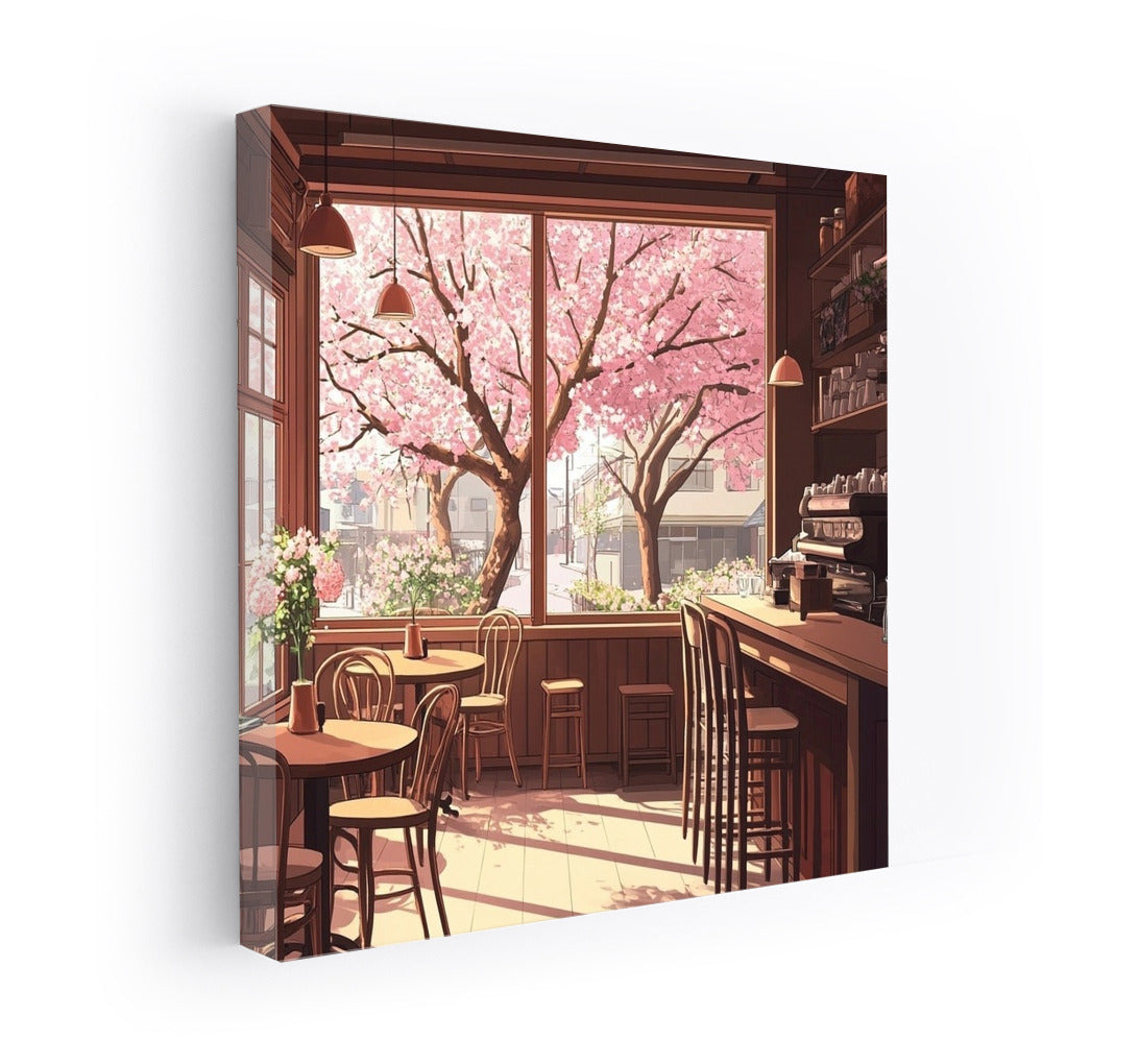 Sakura Morning in the Cafe