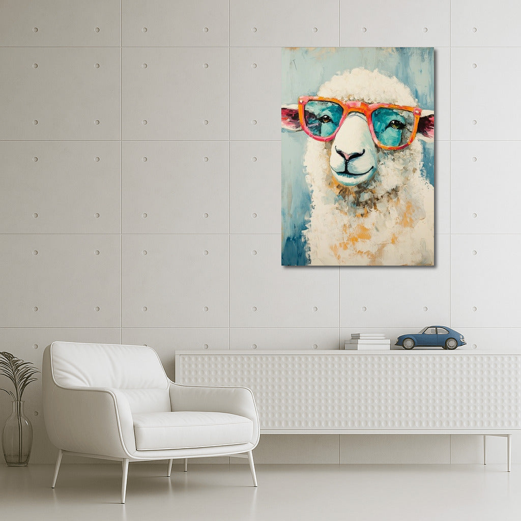 Pop Sheep in Pink Glasses