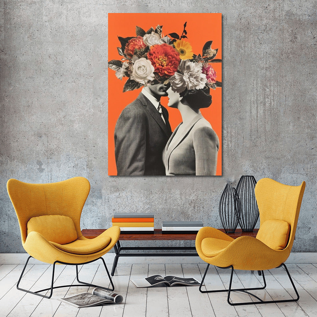 Flower Hearts in Embrace