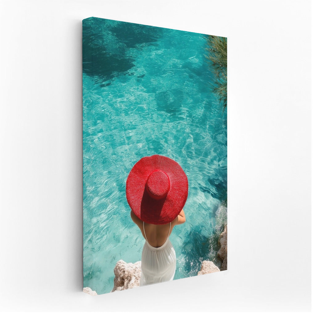 Turquoise Harmony by the Summer Pond