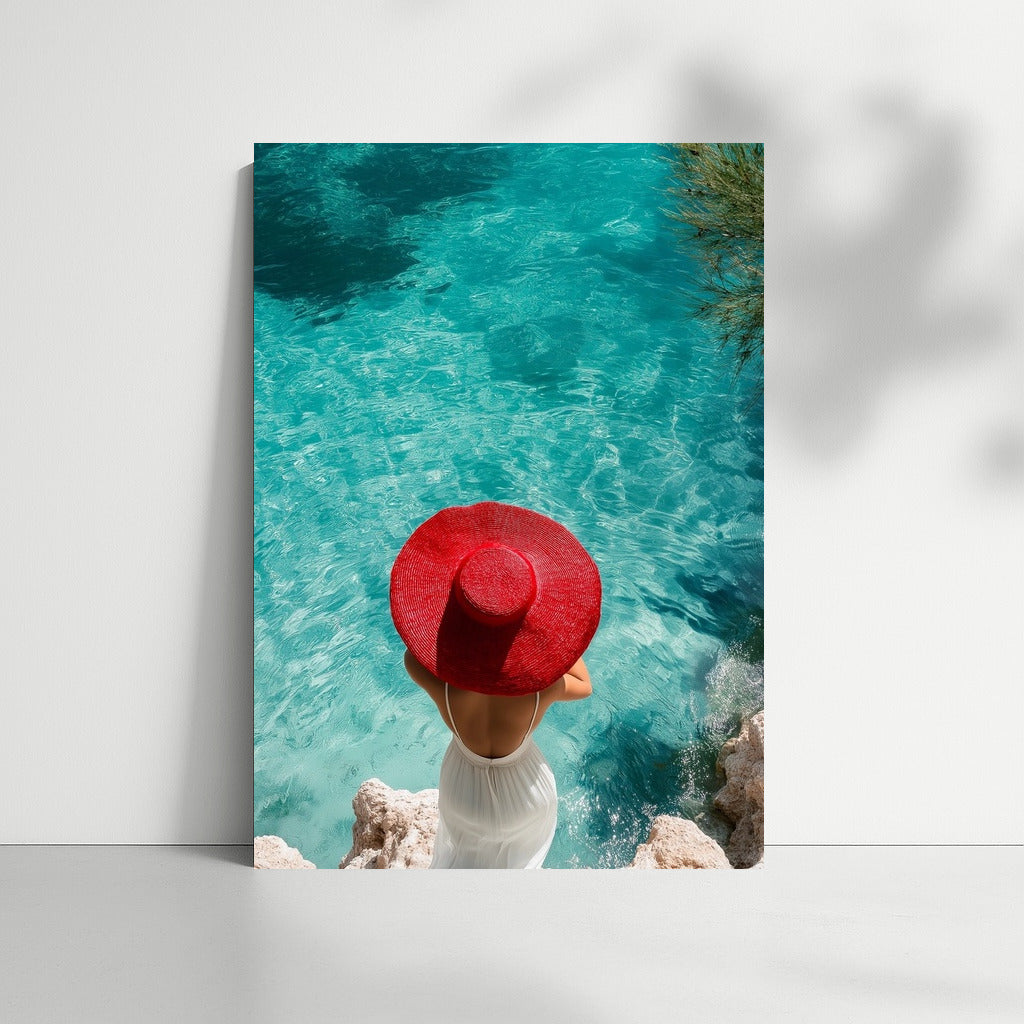Turquoise Harmony by the Summer Pond