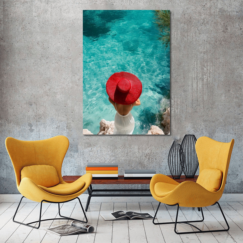 Turquoise Harmony by the Summer Pond