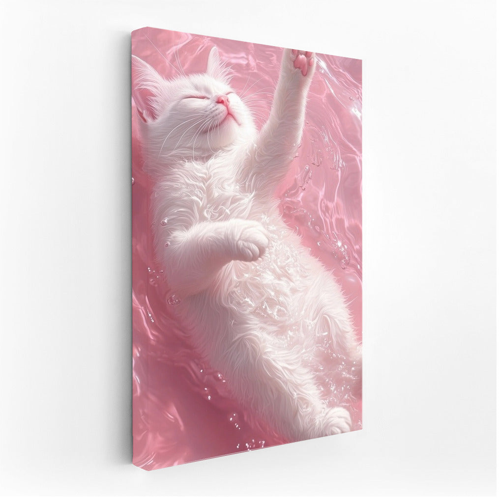 Kitten in the Arms of Pink Bliss