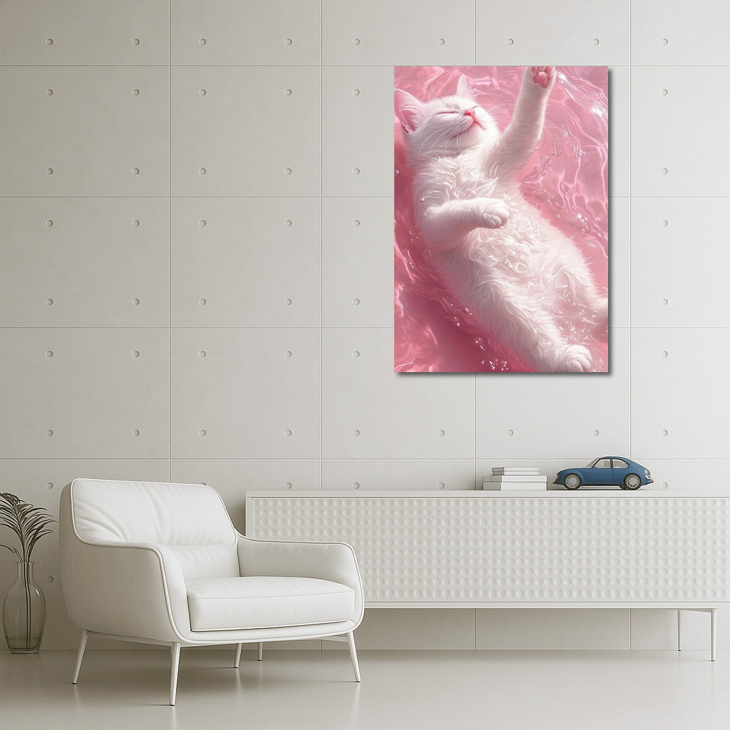 Kitten in the Arms of Pink Bliss