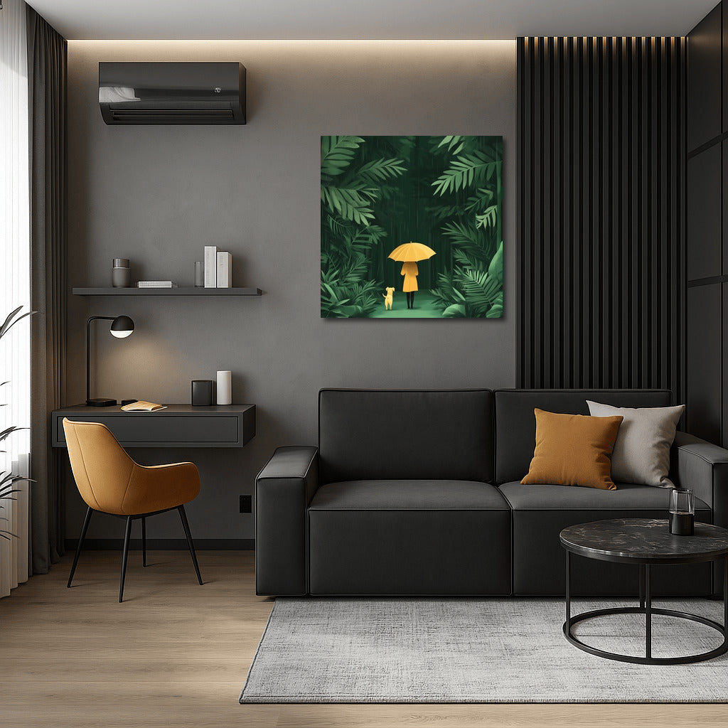 The Secret Under the Umbrella: A Walk with a Friend in the Forest