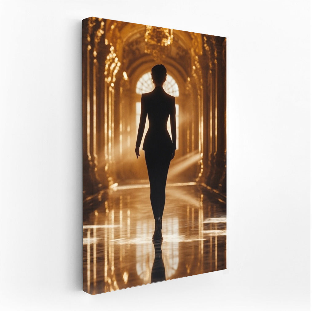 Dance of Shadows in Golden Reflections