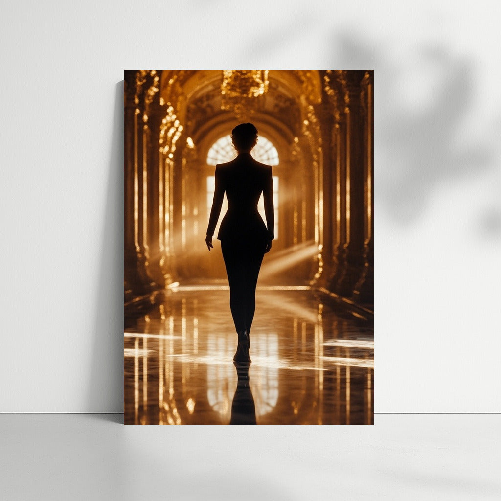 Dance of Shadows in Golden Reflections