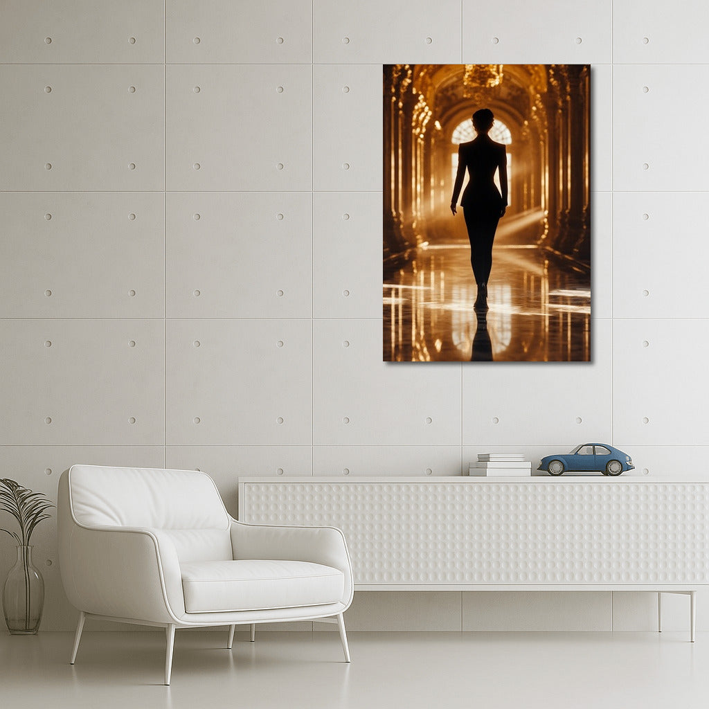 Dance of Shadows in Golden Reflections