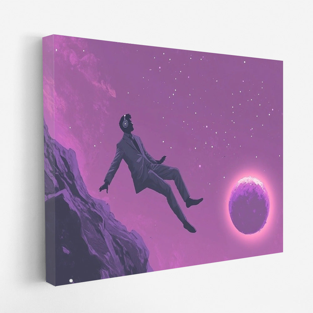Moon Flight in Violet Infinity