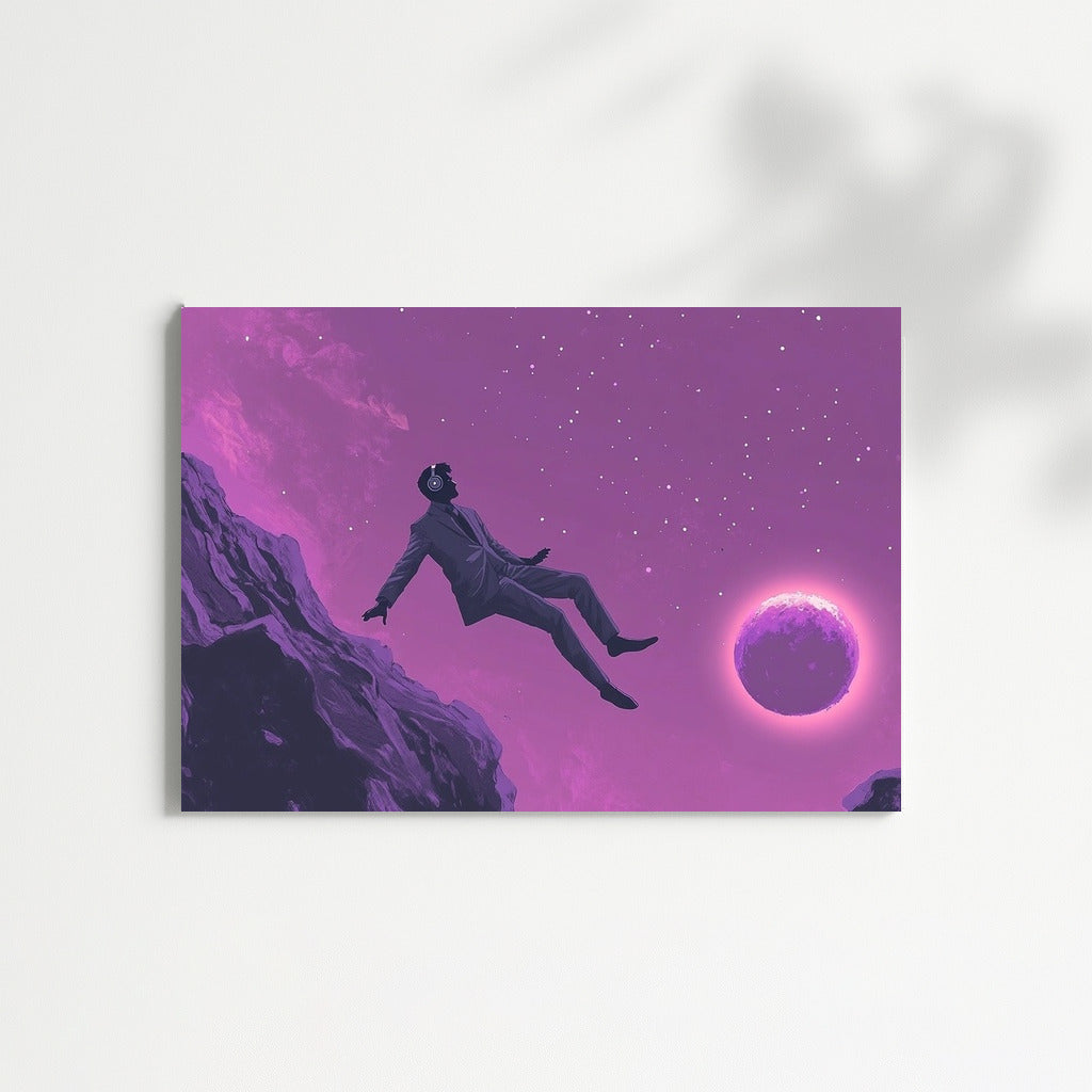 Moon Flight in Violet Infinity