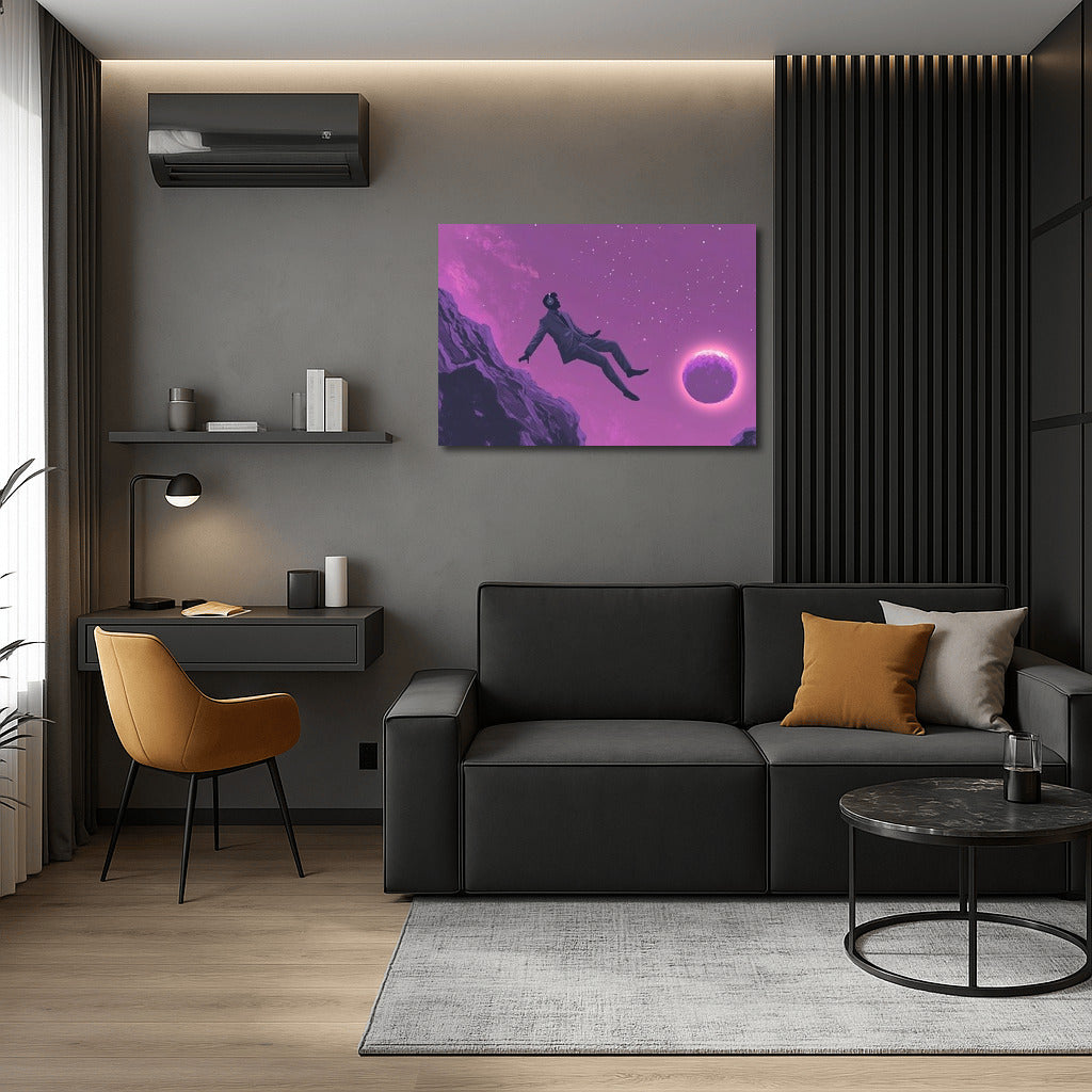 Moon Flight in Violet Infinity