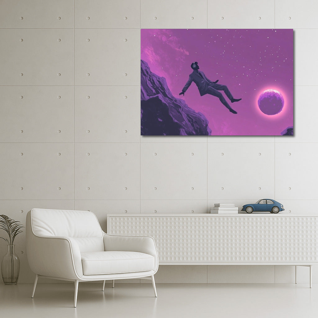 Moon Flight in Violet Infinity