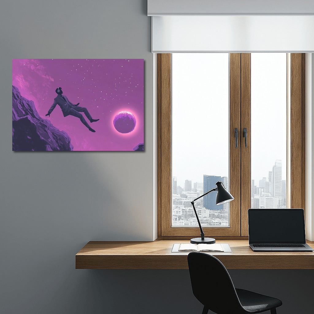 Moon Flight in Violet Infinity