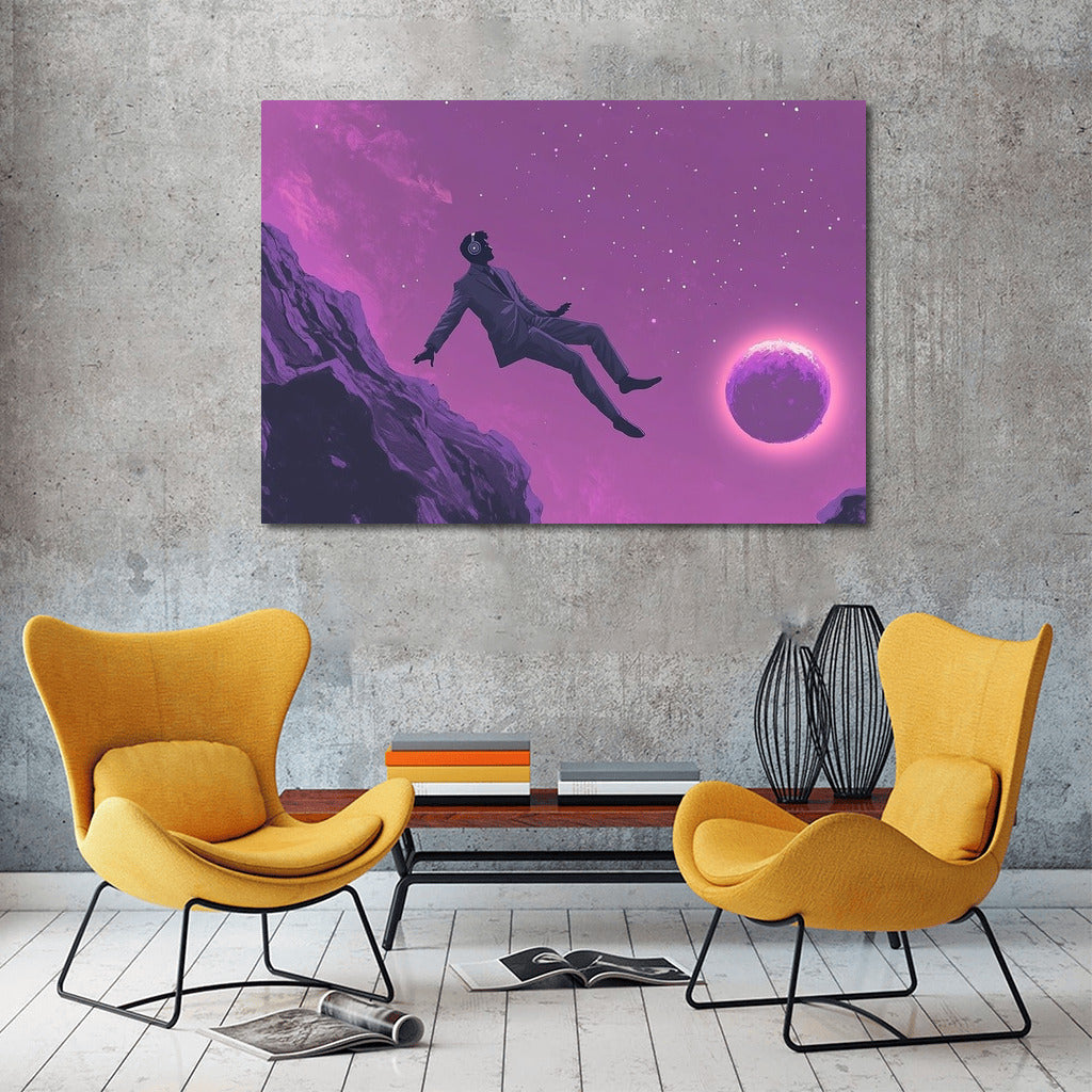 Moon Flight in Violet Infinity