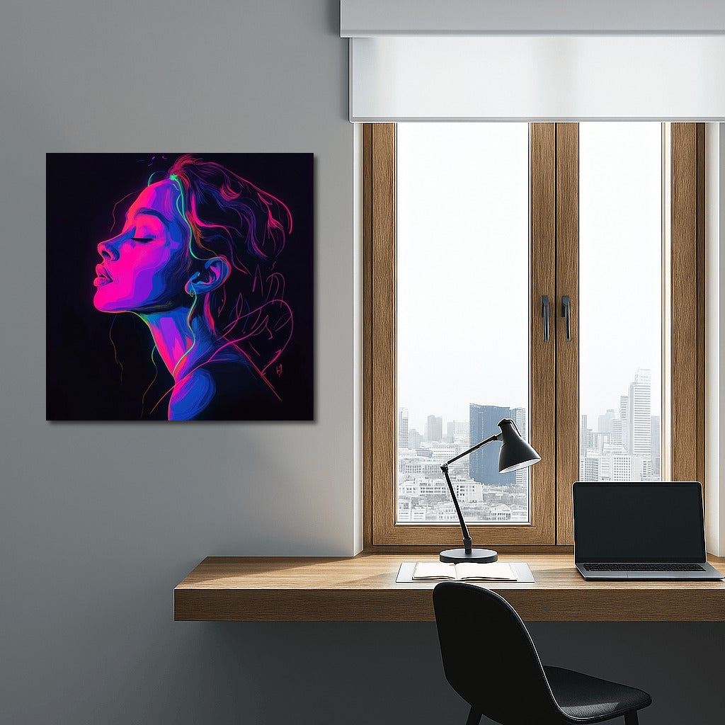 Dream Glow: Neon Silhouette