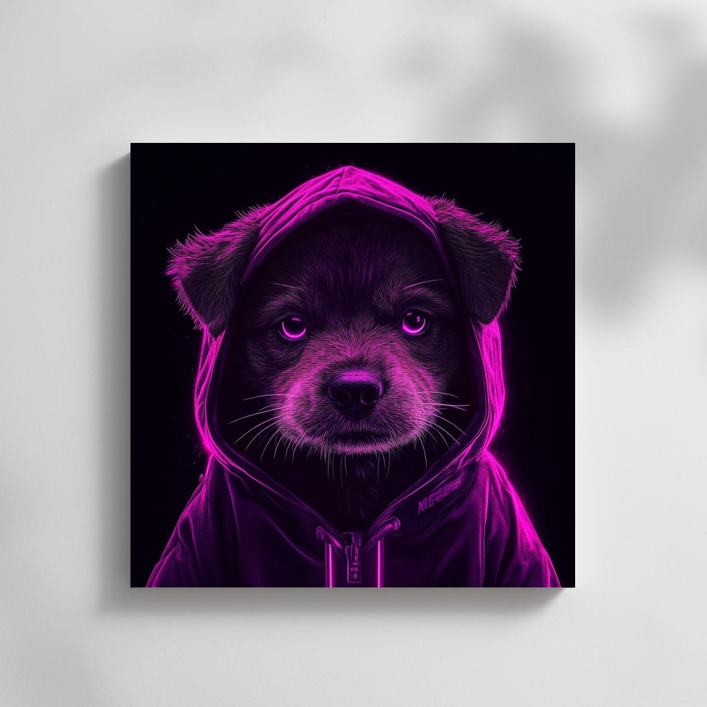 Neon Hooded Guardian