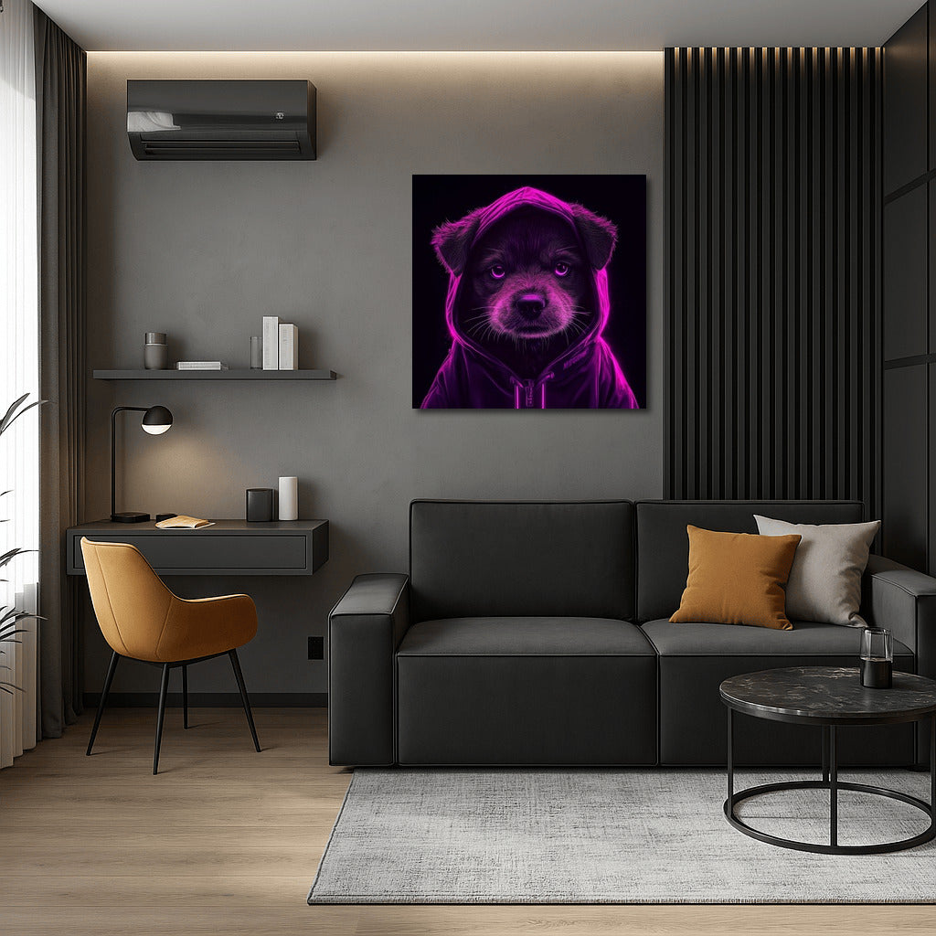 Neon Hooded Guardian