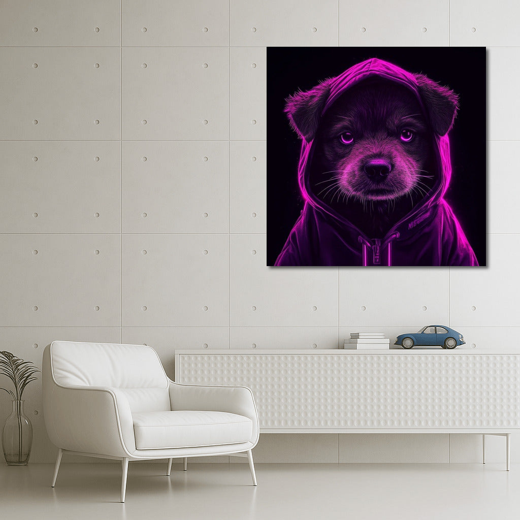 Neon Hooded Guardian