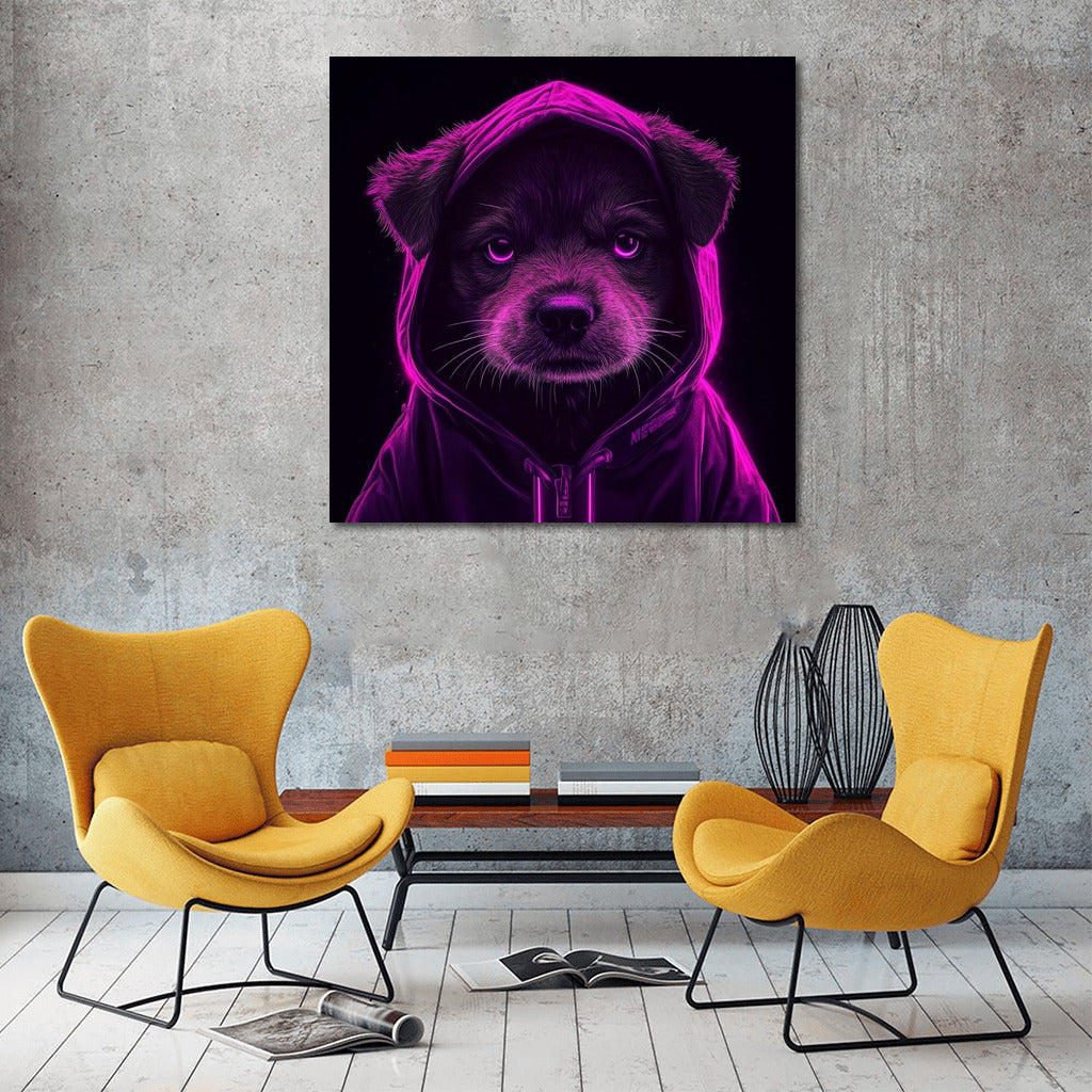 Neon Hooded Guardian