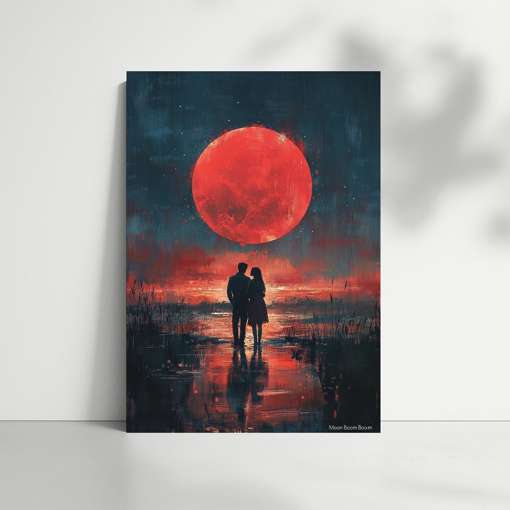 Silhouettes under the Scarlet Moon