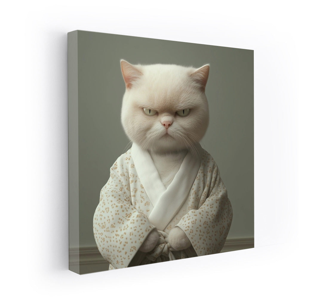 Barsik in Silk Robe: Lord of Comfort