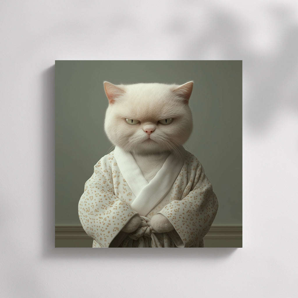 Barsik in Silk Robe: Lord of Comfort