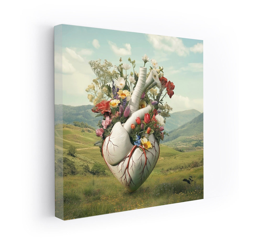 Blooming Heart in Nature's Embrace