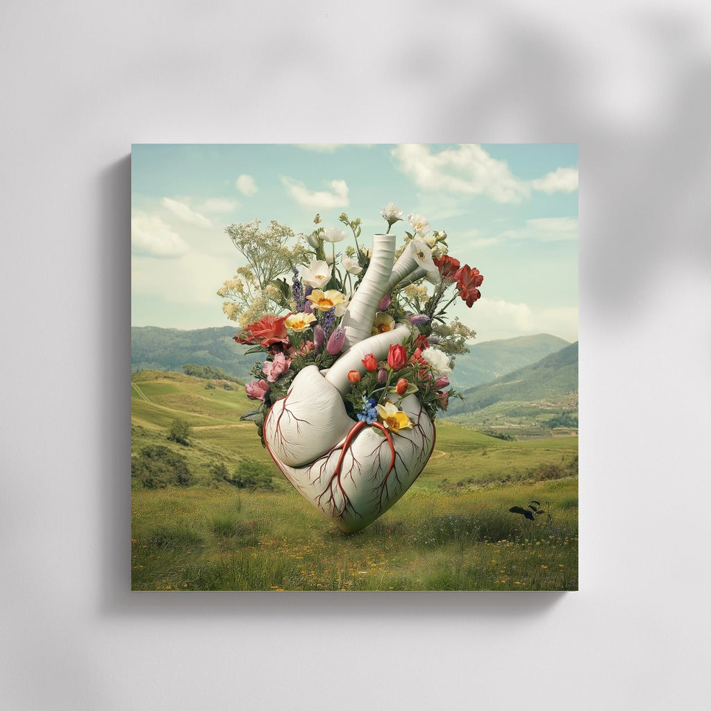 Blooming Heart in Nature's Embrace