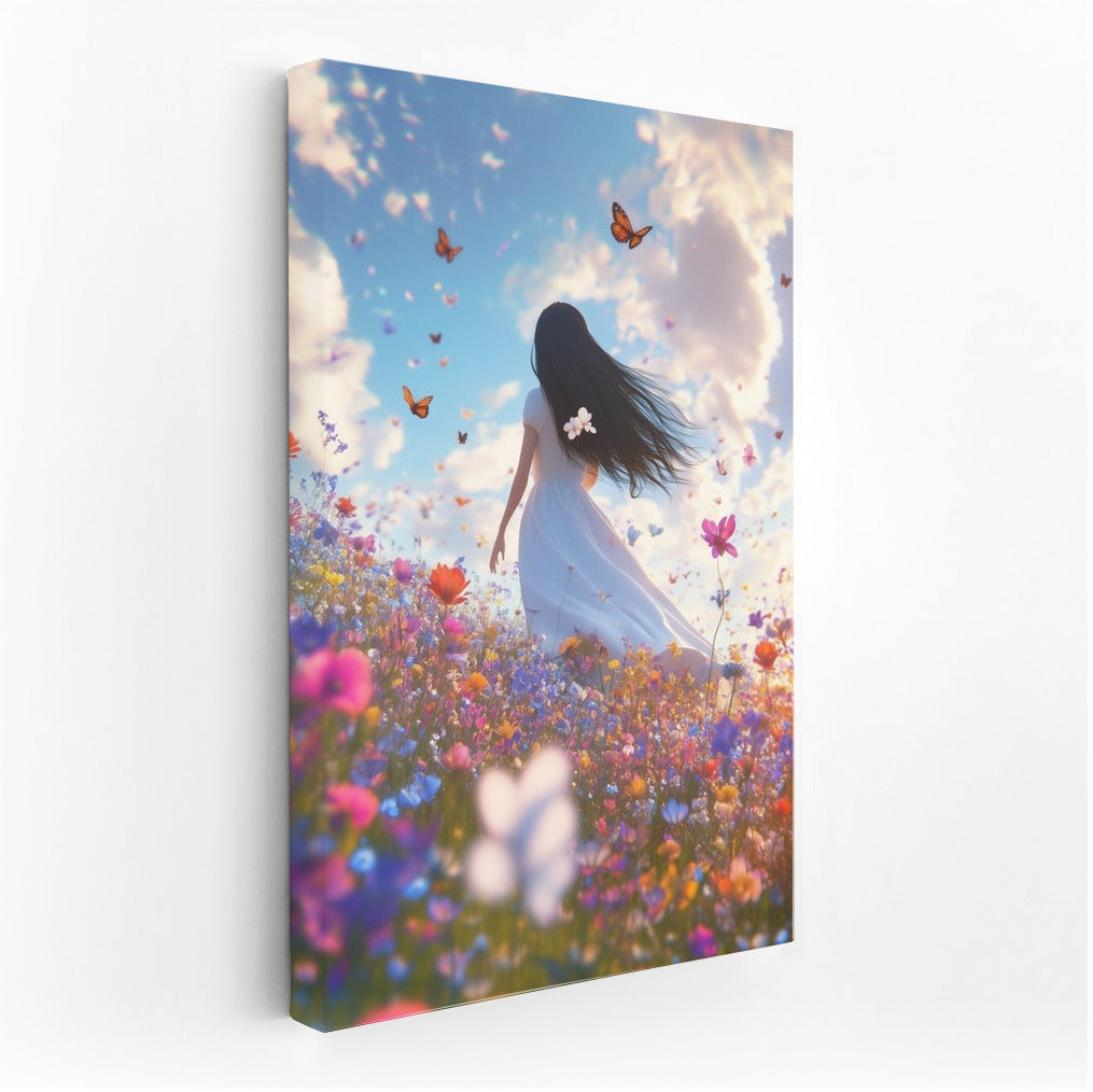 Silhouette in Flower Symphony