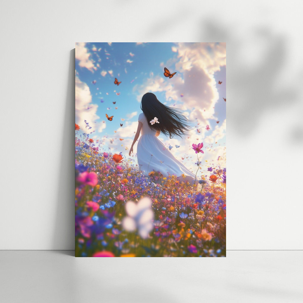 Silhouette in Flower Symphony