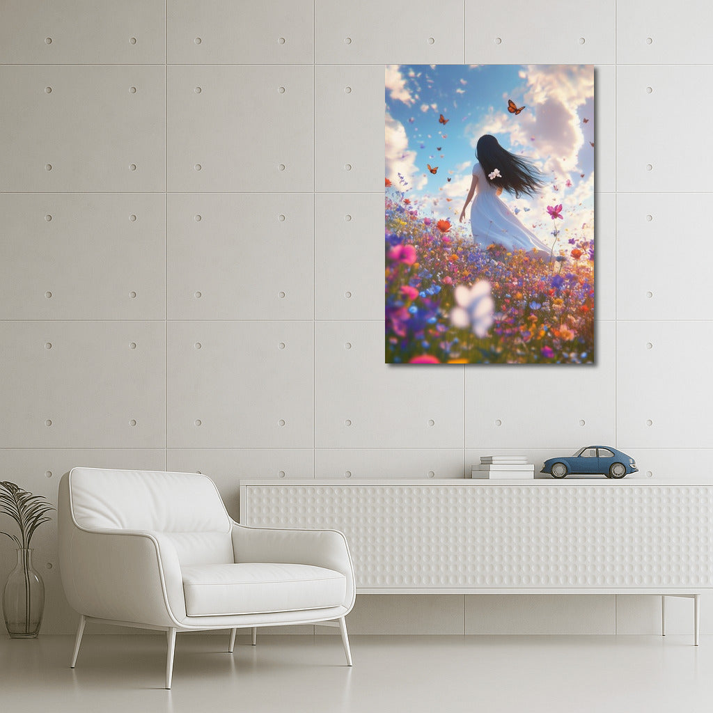 Silhouette in Flower Symphony